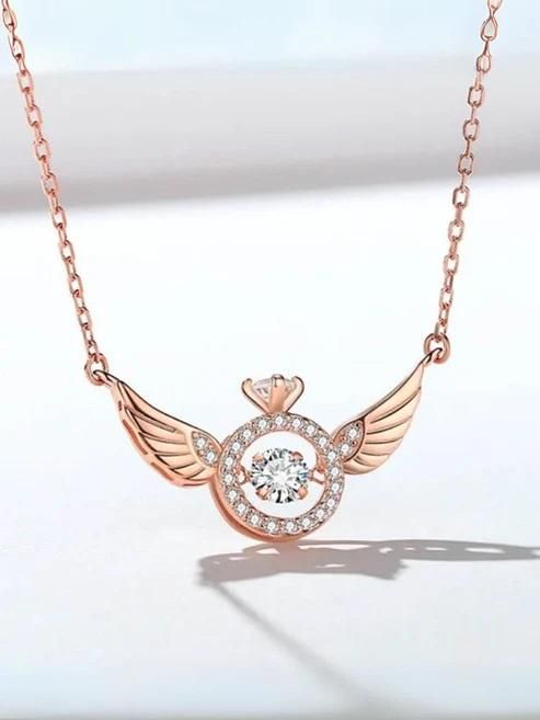 Rose Gold Angel Wings Pendant Chain – A Symbol of Grace &amp; Elegance ✨