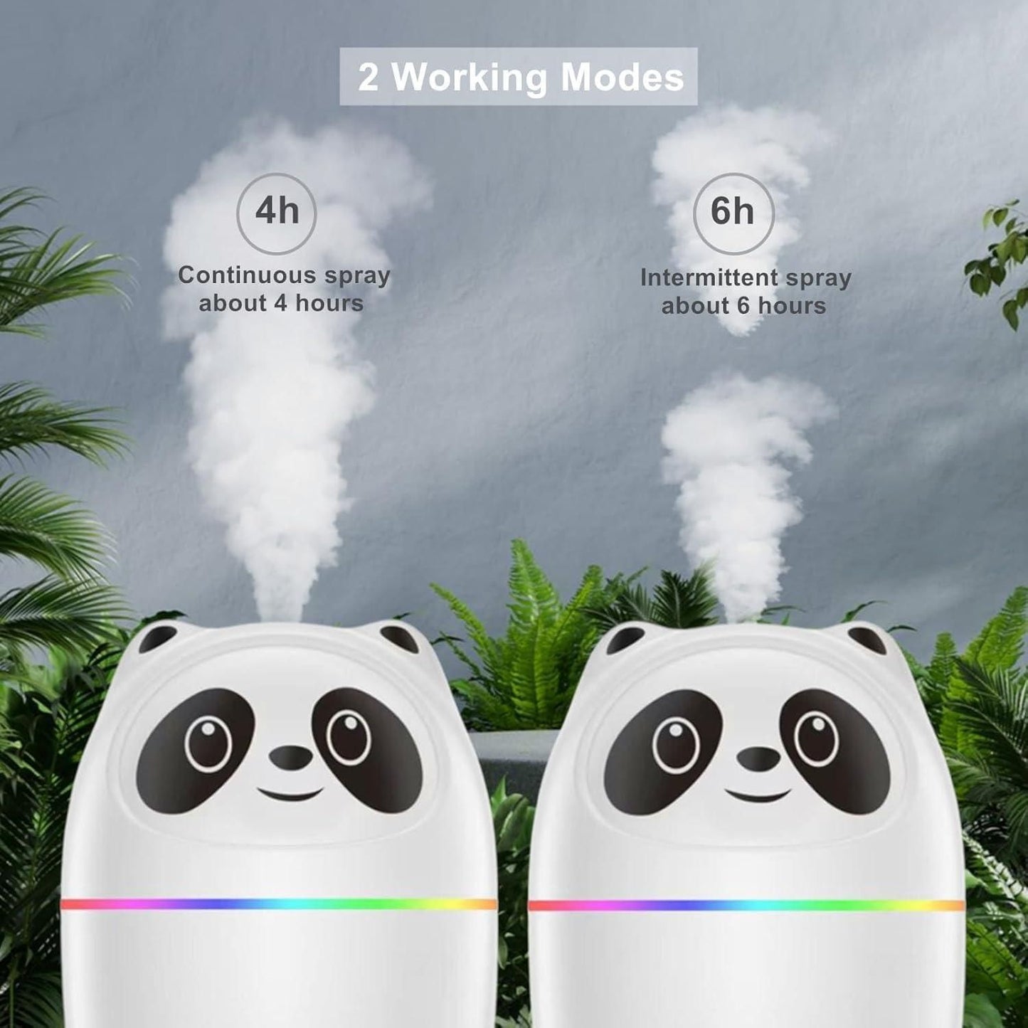 Mini Cute Panda Cool Mist Humidifier – Add Comfort & Charm to Your Space!