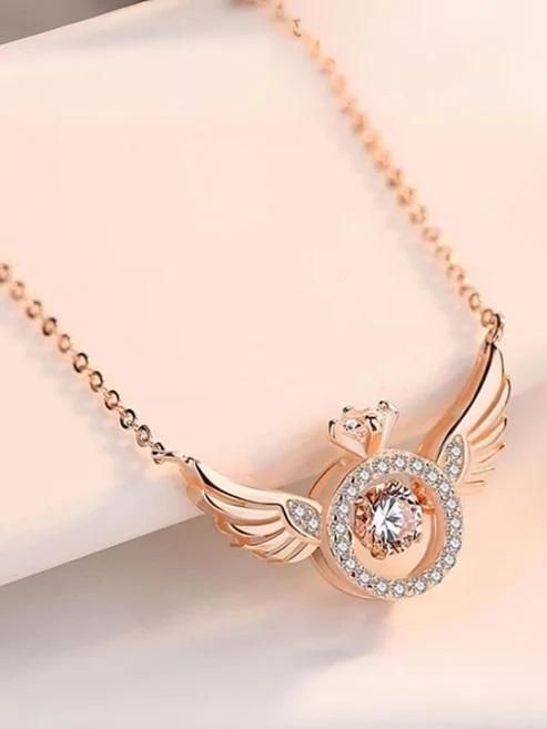 Rose Gold Angel Wings Pendant Chain – A Symbol of Grace &amp; Elegance ✨