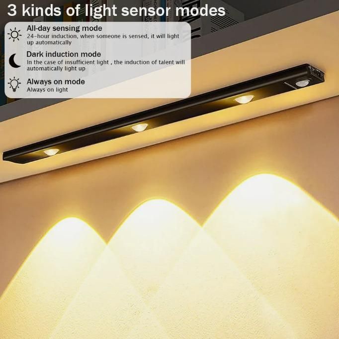 LED PIR Motion Sensor Cabinet Light (USB Rechargable) – Smart, Stylish & Energy Efficient!