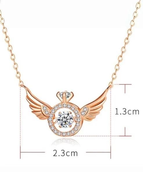 Rose Gold Angel Wings Pendant Chain – A Symbol of Grace &amp; Elegance ✨