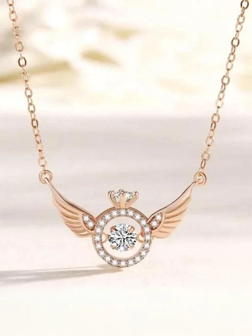 Rose Gold Angel Wings Pendant Chain – A Symbol of Grace &amp; Elegance ✨